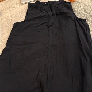 Sleeveless 100% cotton Black dress